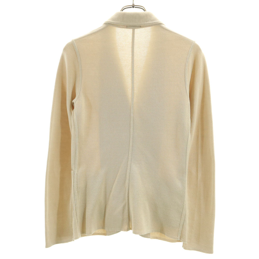 LARDINI ラルディーニ イタリア製 長袖 テーラード ニット カーディガン 38 ベージュ ブレザー レディース