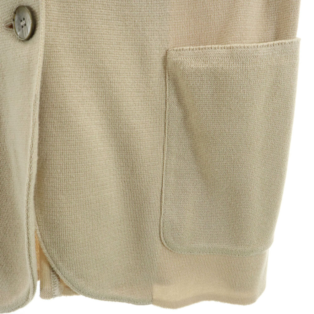 LARDINI ラルディーニ イタリア製 長袖 テーラード ニット カーディガン 38 ベージュ ブレザー レディース