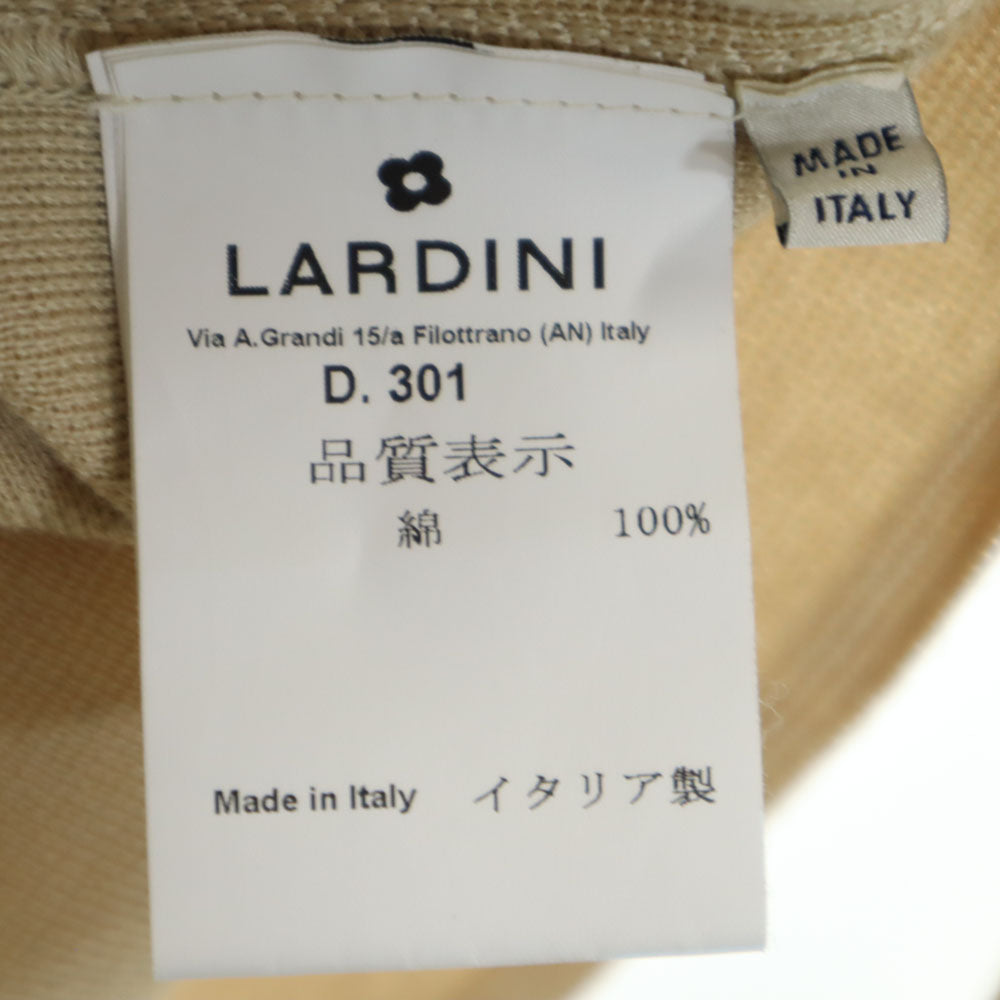 LARDINI ラルディーニ イタリア製 長袖 テーラード ニット カーディガン 38 ベージュ ブレザー レディース