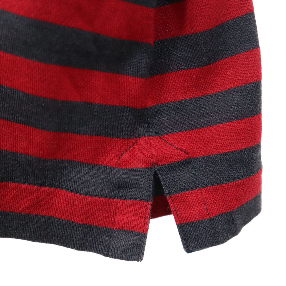 LOUIS VUITTON ルイヴィトン ボーダー柄 半袖 ポロシャツ S チャコールグレー 他 メンズ