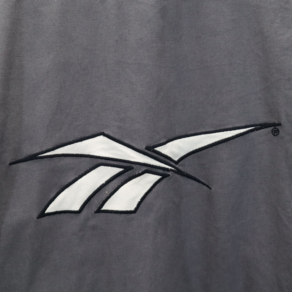 Reebok リーボック 90s オールド 半袖 ベースボール ジャケット M チャコールグレー メンズ