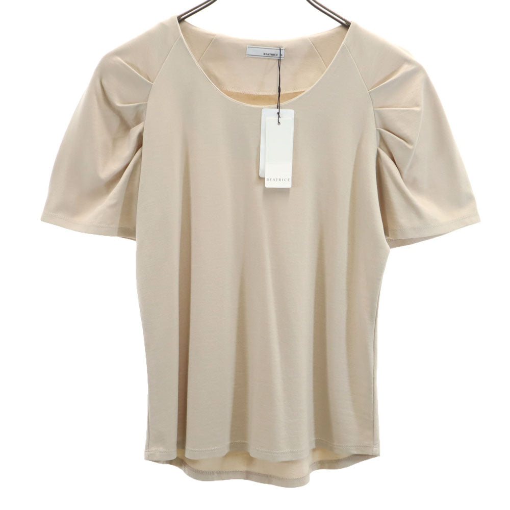 未使用 ベアトリス 半袖 カットソー 38 ベージュ BEATRICE レディース