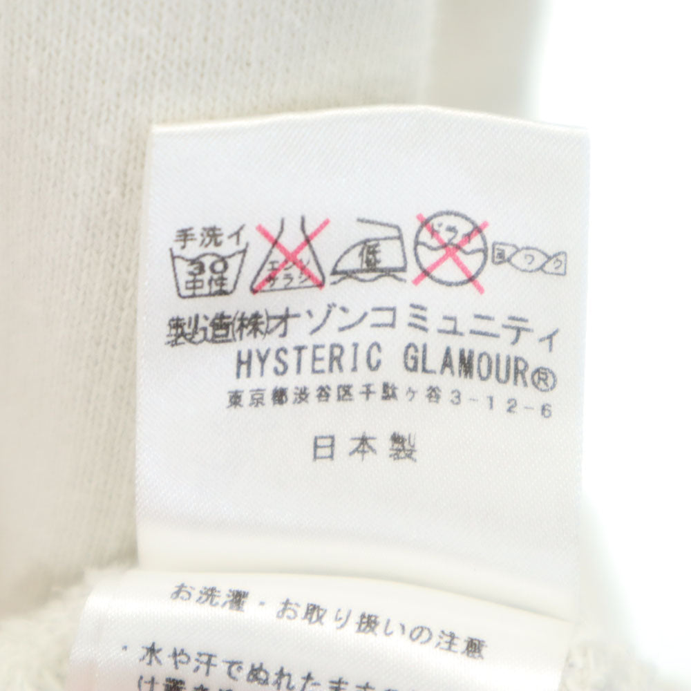 PLAYBOY プレイボーイ ヒステリックグラマー 日本製 プリント 長袖 スウェット トレーナー ワンピース FREE ホワイト系 HYSTERIC GLAMOUR レディース