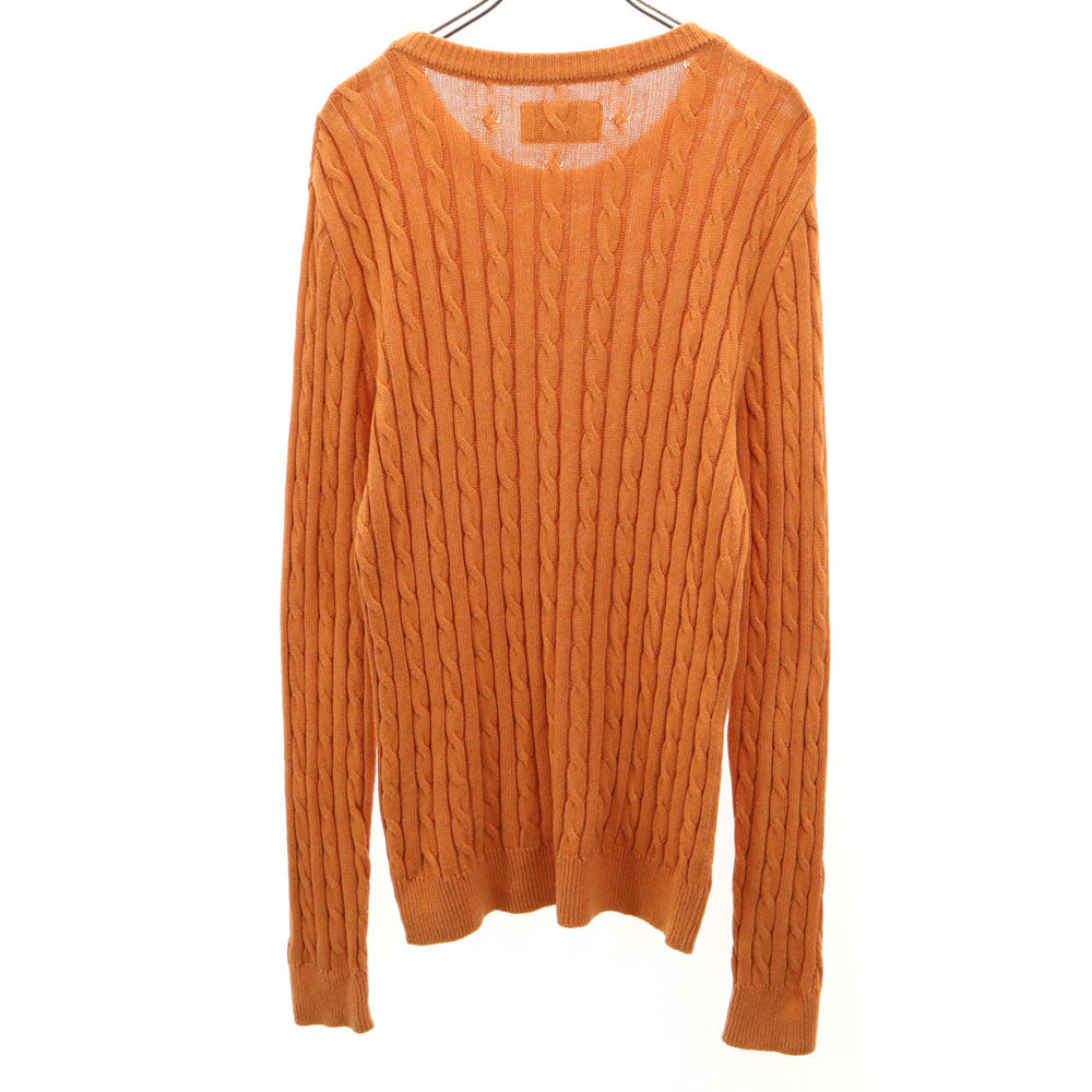 The Guilty Parties ギルティーパーティーズ 日本製 長袖 セーター M オレンジ ワコマリア ケーブルニット メンズ