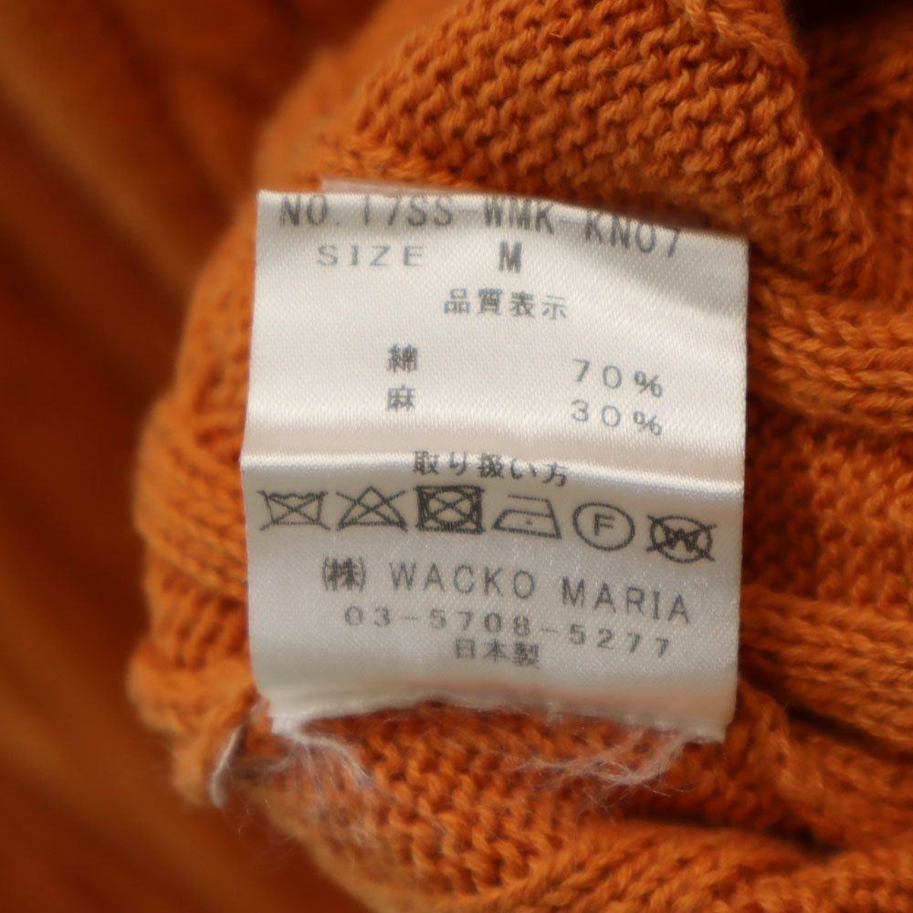 The Guilty Parties ギルティーパーティーズ 日本製 長袖 セーター M オレンジ ワコマリア ケーブルニット メンズ