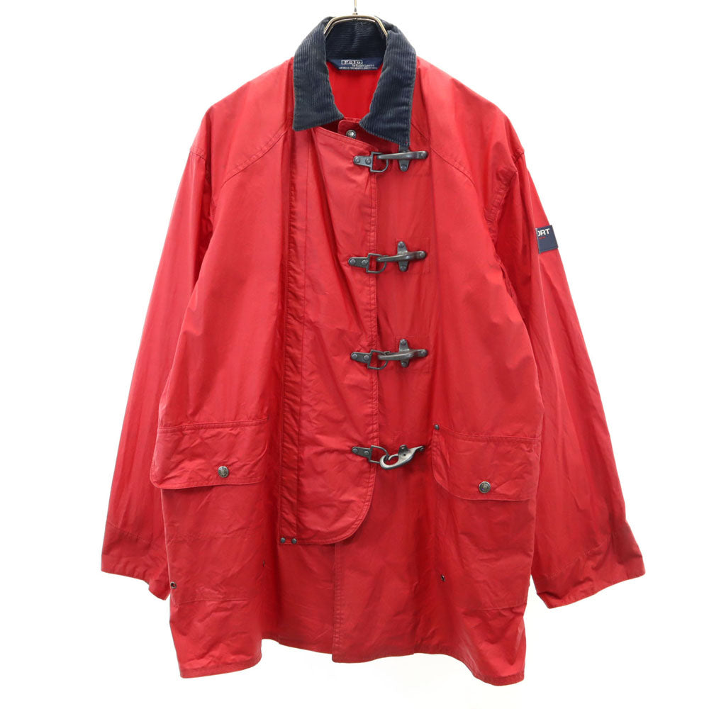 Polo by Ralph Lauren ポロバイラルフローレン 90s USA製 オールド ファイヤーマンジャケット ジャケット M 赤 POLO SPORT コーデュロイ襟 メンズ