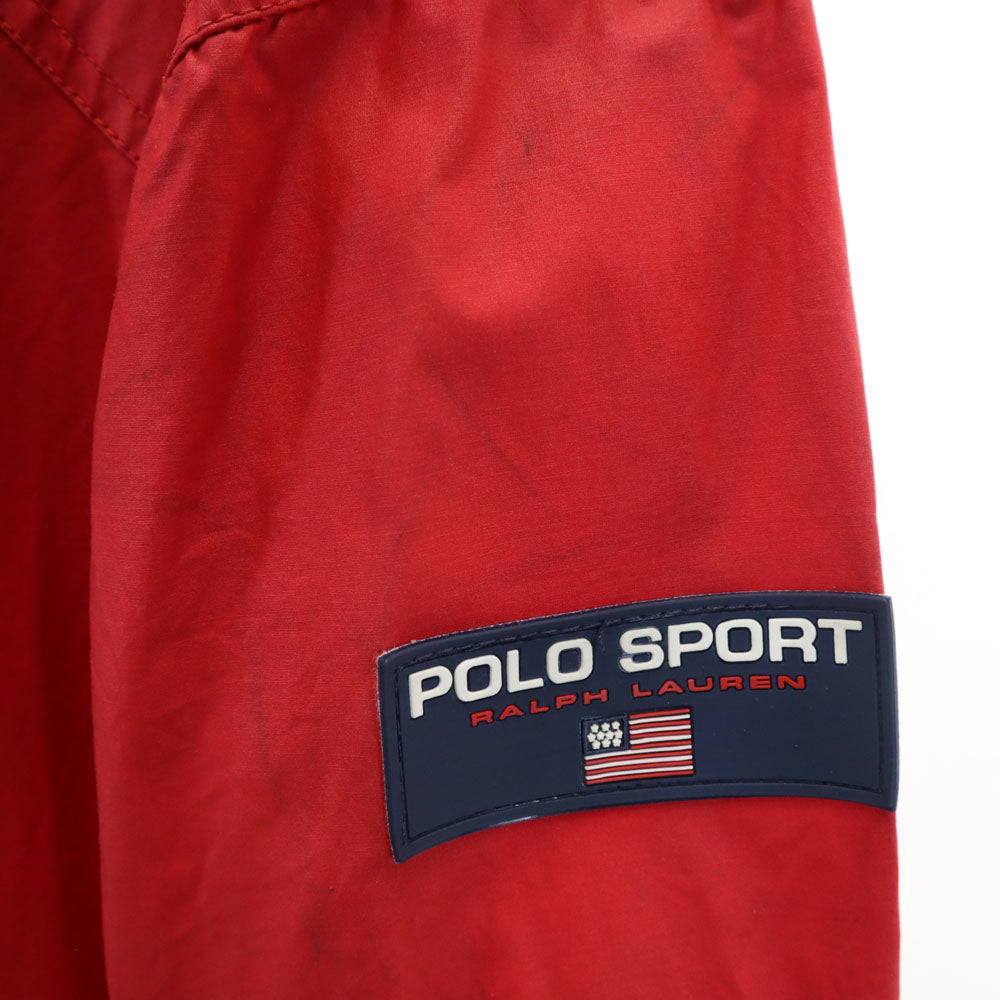 Polo by Ralph Lauren ポロバイラルフローレン 90s USA製 オールド ファイヤーマンジャケット ジャケット M 赤 POLO SPORT コーデュロイ襟 メンズ