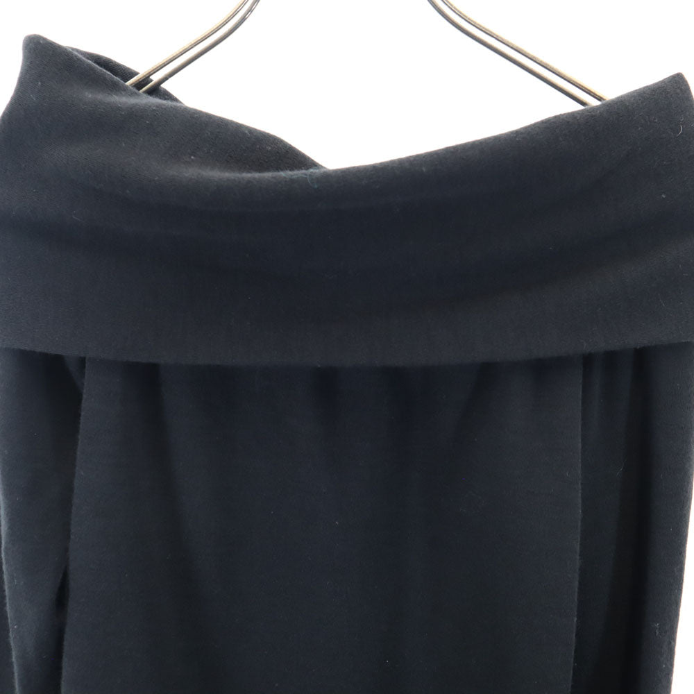 SAINT LAURENT サンローラン 80s フランス製 ヴィンテージ 長袖 オフショル カットソー 34 ブラック ニット レディース