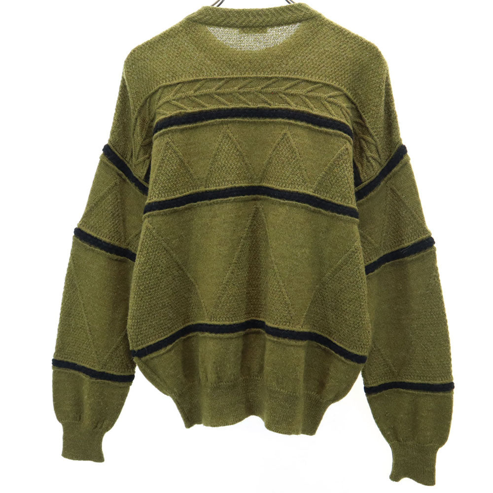 FAICARO 80s 90s イタリア製 ウールブレンド オールド 長袖 セーター 48 グリーン ニット メンズ
