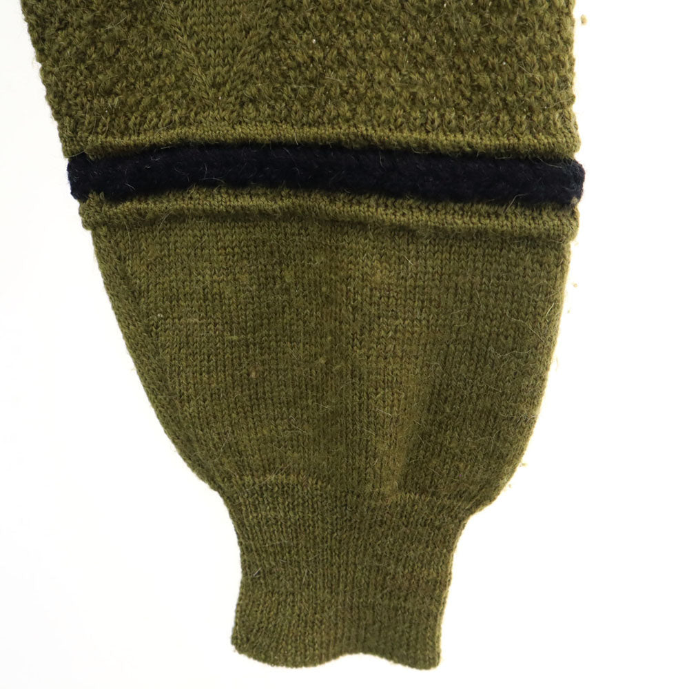 FAICARO 80s 90s イタリア製 ウールブレンド オールド 長袖 セーター 48 グリーン ニット メンズ