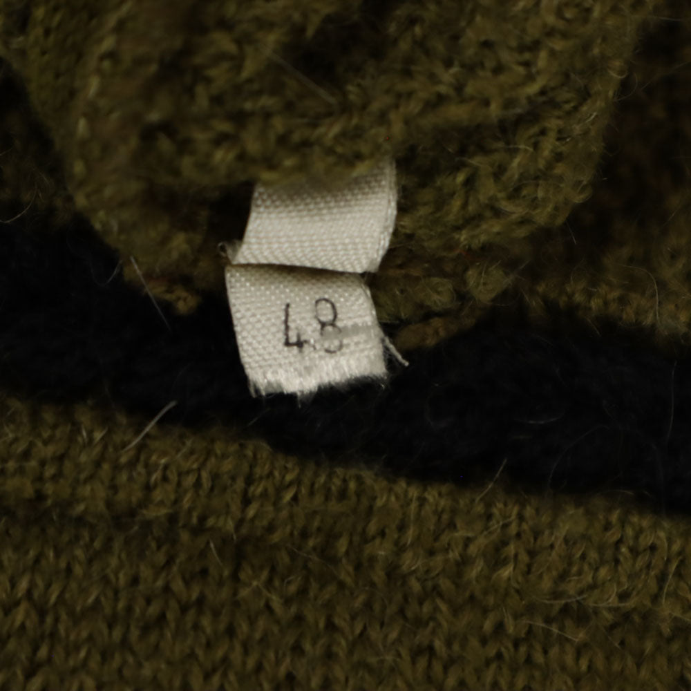 FAICARO 80s 90s イタリア製 ウールブレンド オールド 長袖 セーター 48 グリーン ニット メンズ