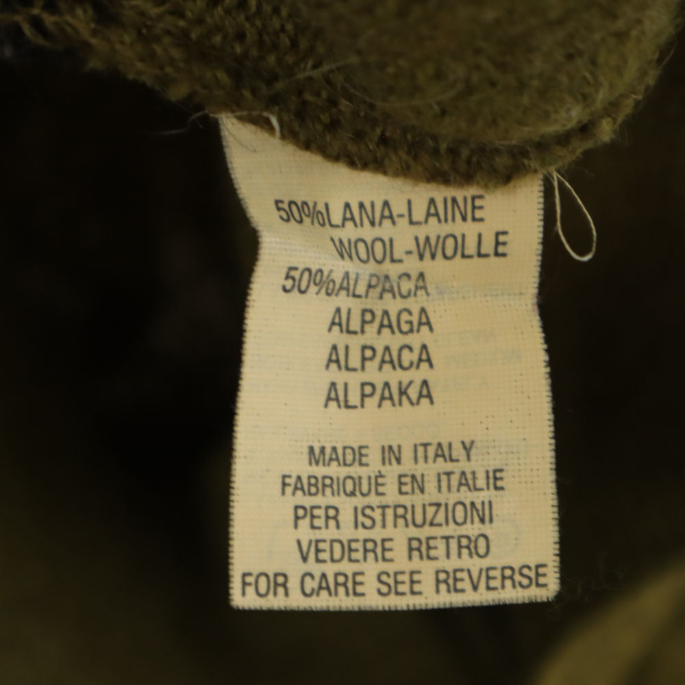 FAICARO 80s 90s イタリア製 ウールブレンド オールド 長袖 セーター 48 グリーン ニット メンズ