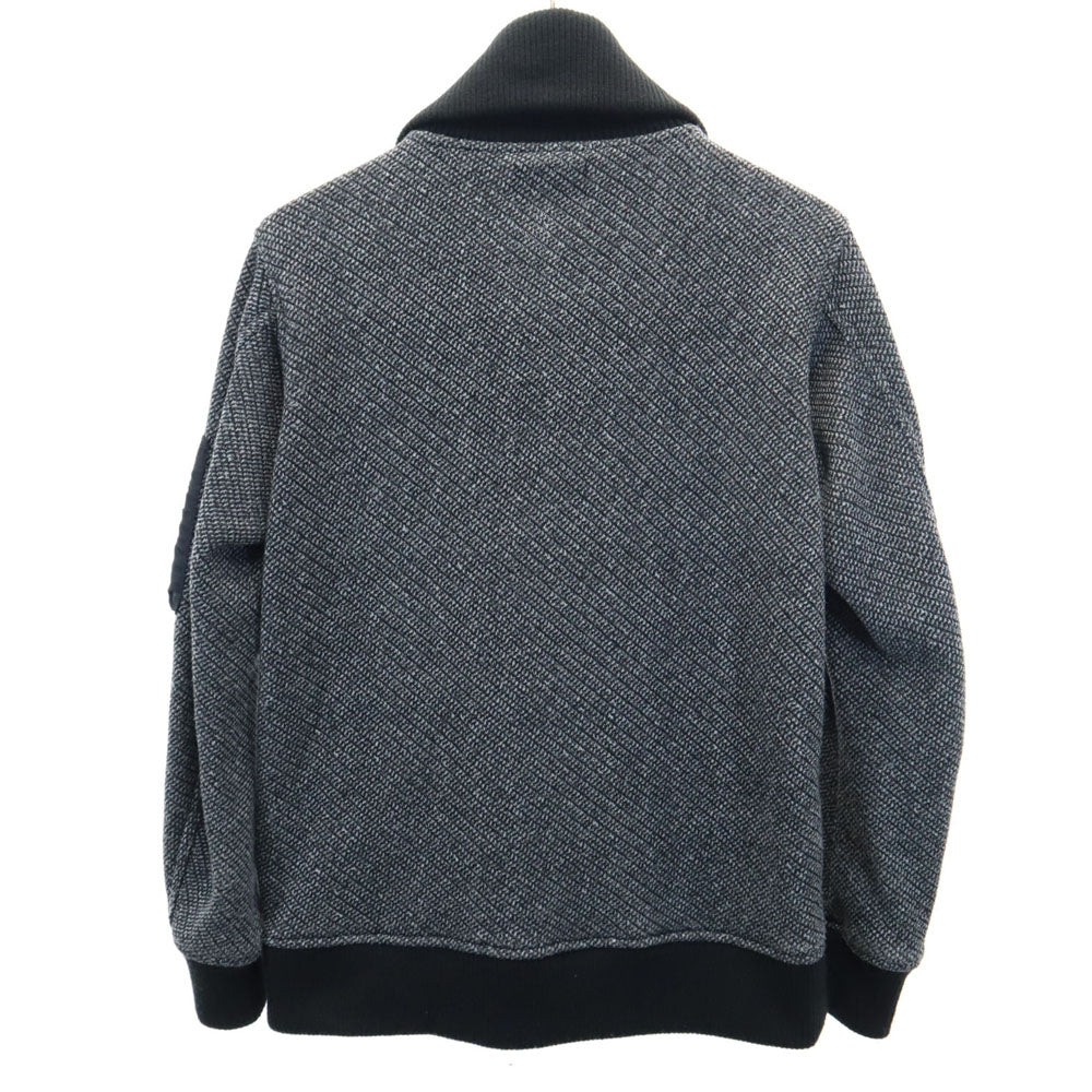 スリック 長袖 ブルゾン 1 黒系 ジャケット 裏起毛 メンズ