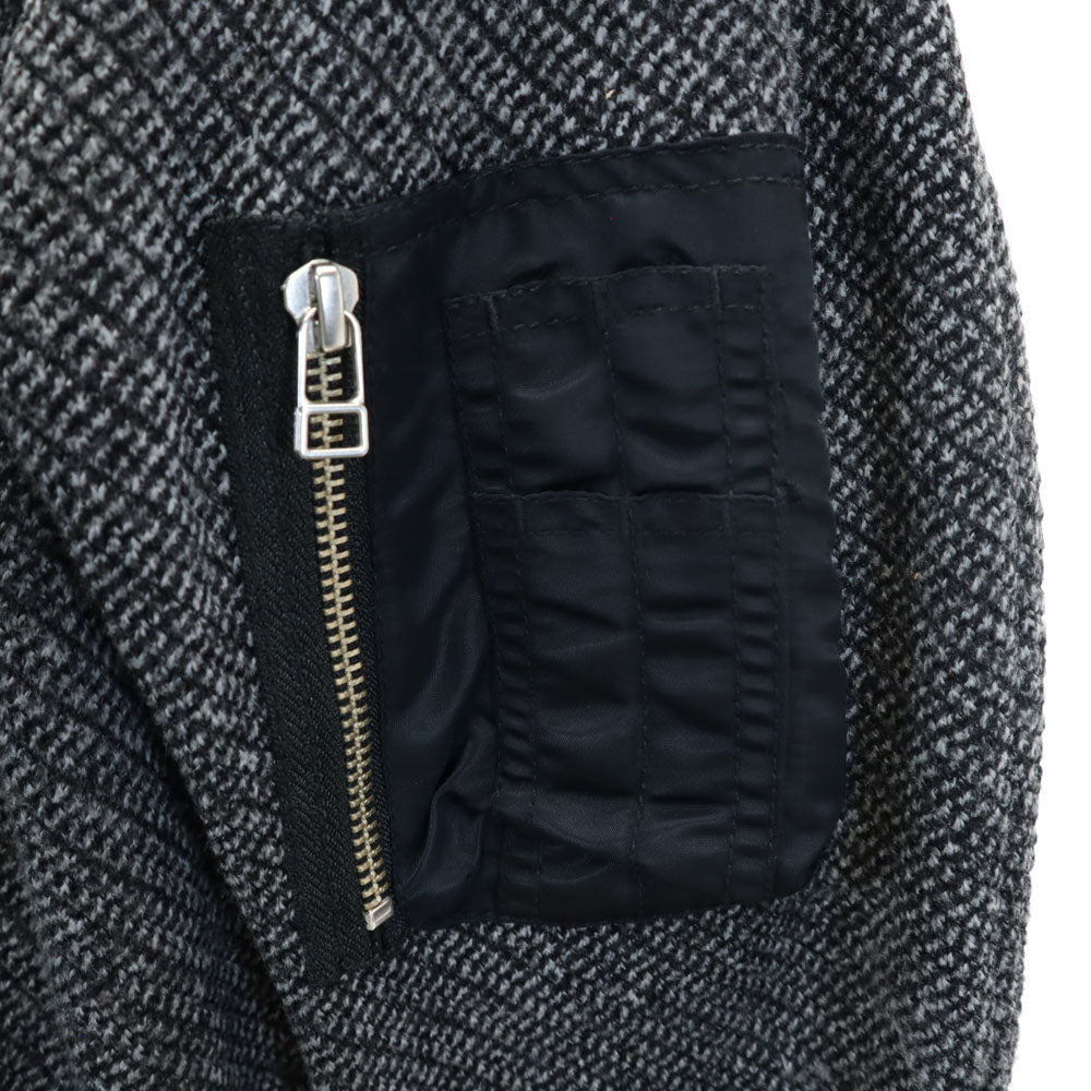 スリック 長袖 ブルゾン 1 黒系 ジャケット 裏起毛 メンズ