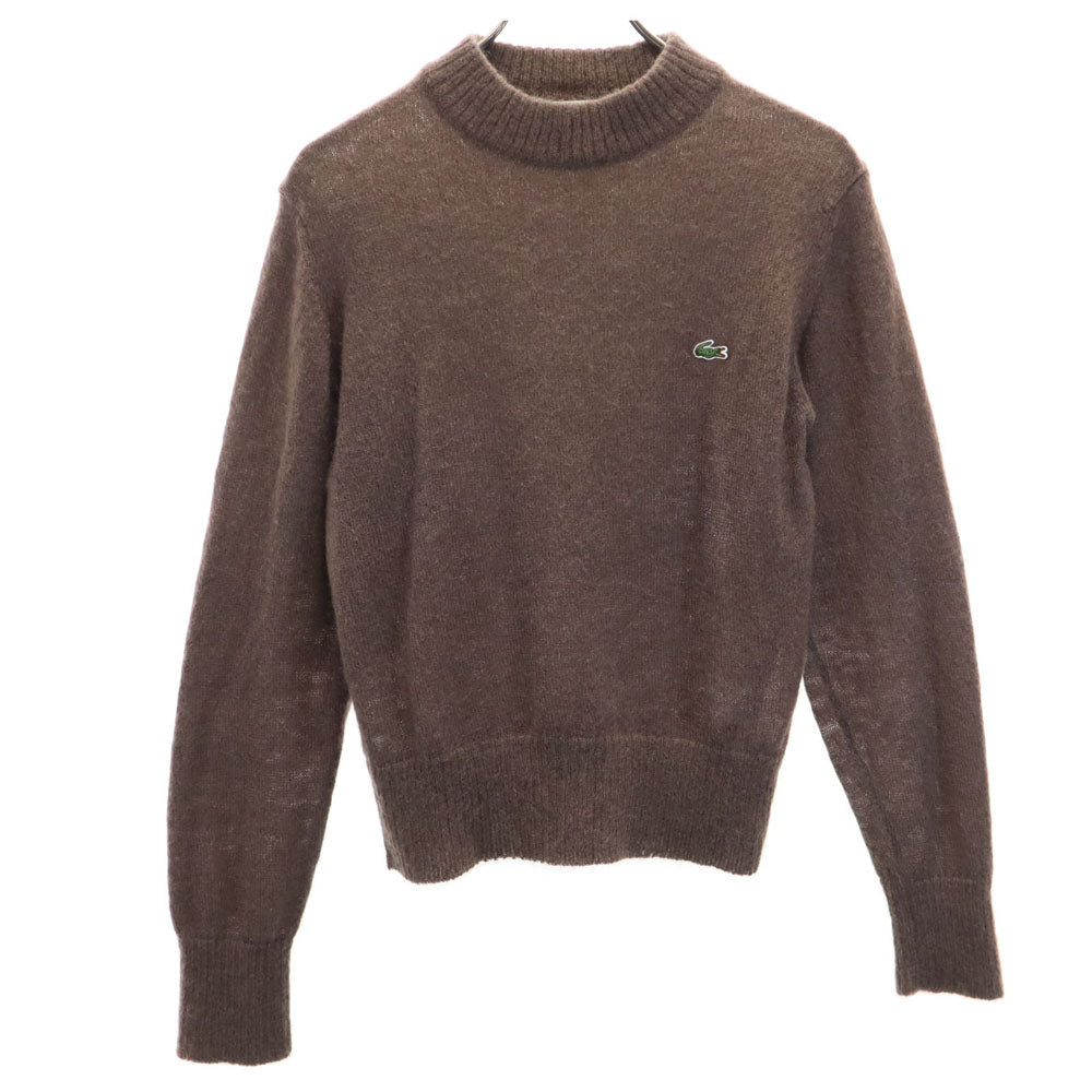 LACOSTE ラコステ モヘヤブレンド 長袖 セーター 42 ブラウン系 ニット レディース