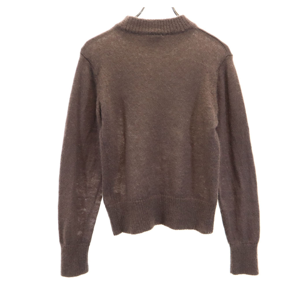 LACOSTE ラコステ モヘヤブレンド 長袖 セーター 42 ブラウン系 ニット レディース