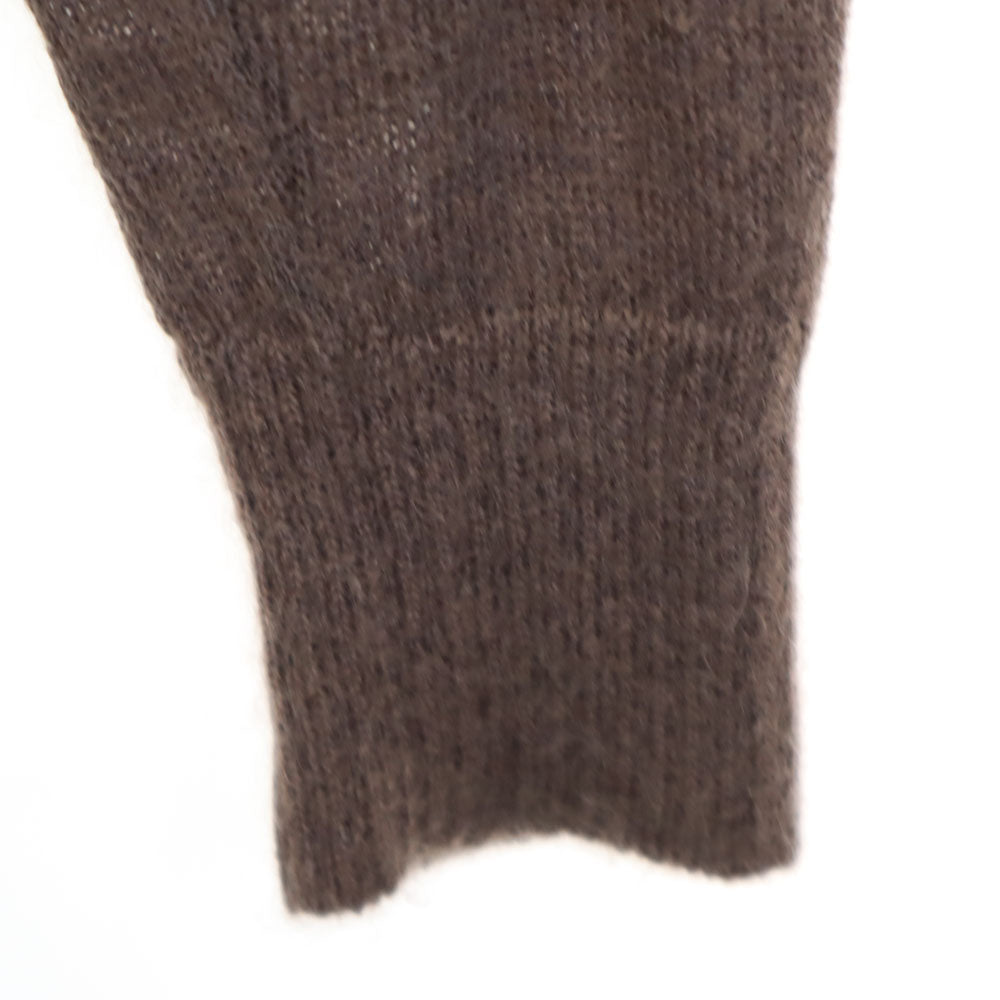 LACOSTE ラコステ モヘヤブレンド 長袖 セーター 42 ブラウン系 ニット レディース