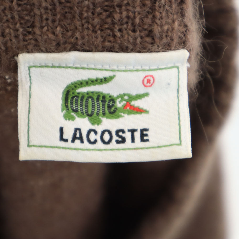 LACOSTE ラコステ モヘヤブレンド 長袖 セーター 42 ブラウン系 ニット レディース