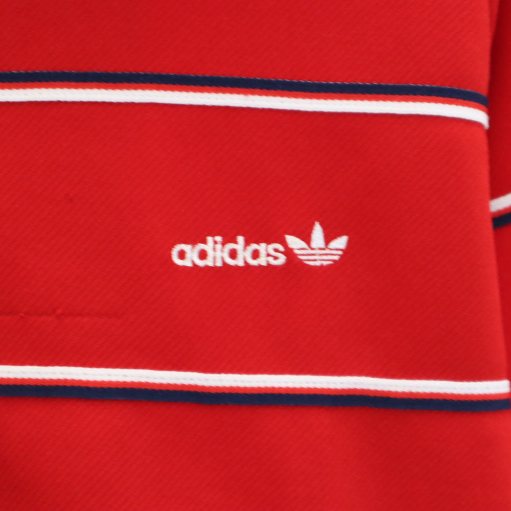 adidas アディダス 70s デサント製 ヴィンテージ 西ドイツタグ トレフォイルロゴ ジャージジャケット 上下 セットアップ L/M レッド メンズ