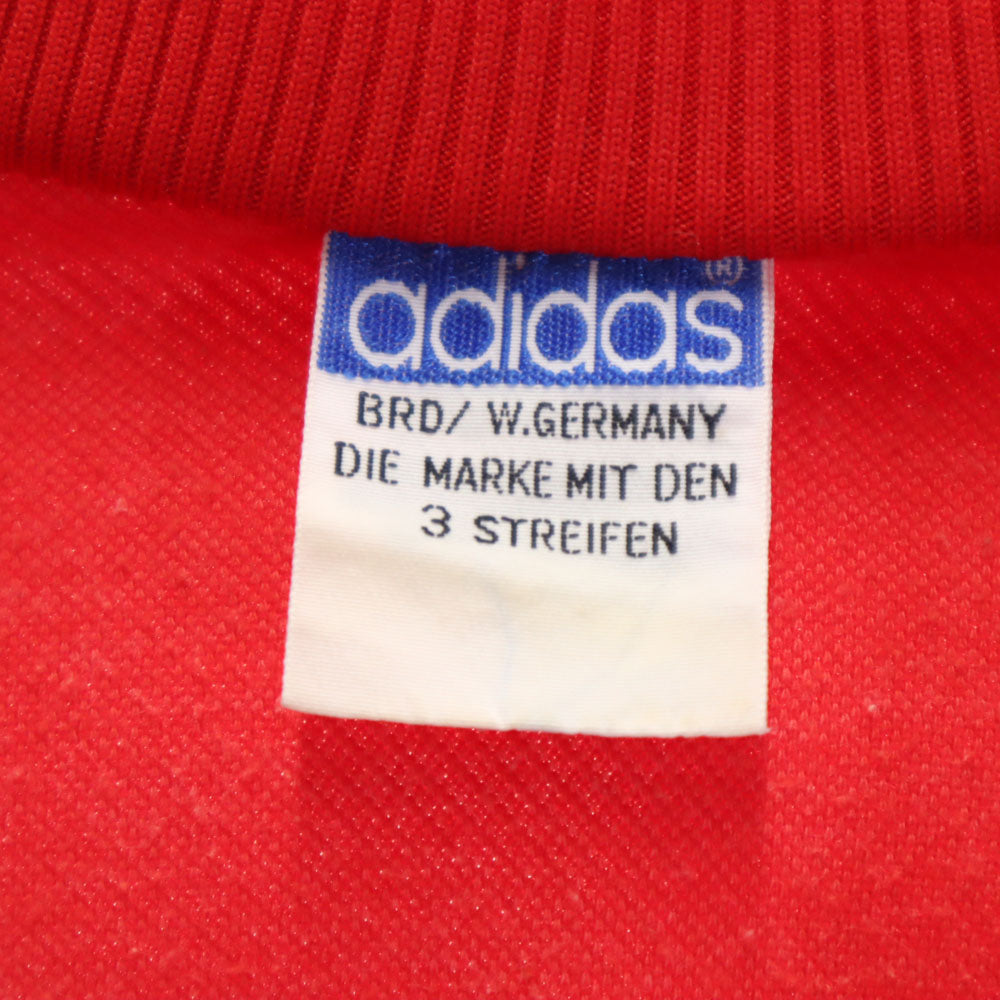 adidas アディダス 70s デサント製 ヴィンテージ 西ドイツタグ トレフォイルロゴ ジャージジャケット 上下 セットアップ L/M レッド メンズ