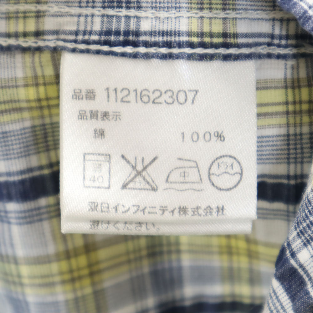 マックレガー チェック柄 半袖 シャツ 4L ネイビー系 McGregor ビッグサイズ メンズ