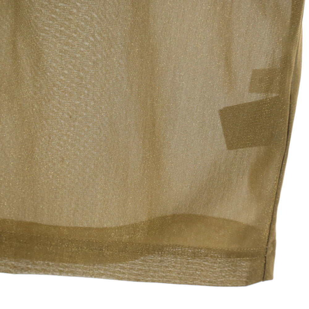 ノイズメーカー 日本製 半袖 シースルー カットソー 上下 セットアップ F/36 ブラウン パンツ レディース