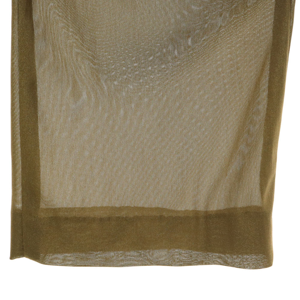 ノイズメーカー 日本製 半袖 シースルー カットソー 上下 セットアップ F/36 ブラウン パンツ レディース