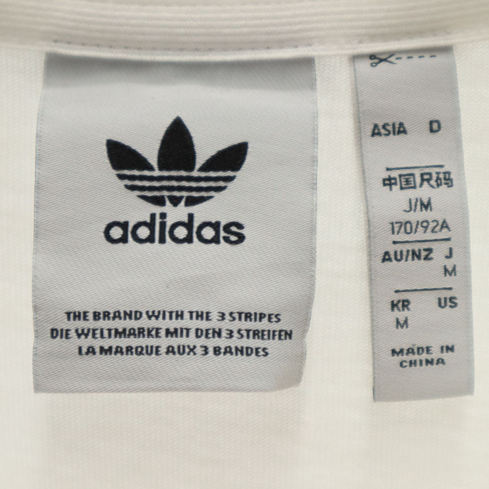 アディダス トレフォイルロゴ刺繍 半袖 Tシャツ M 白 adidas メンズ