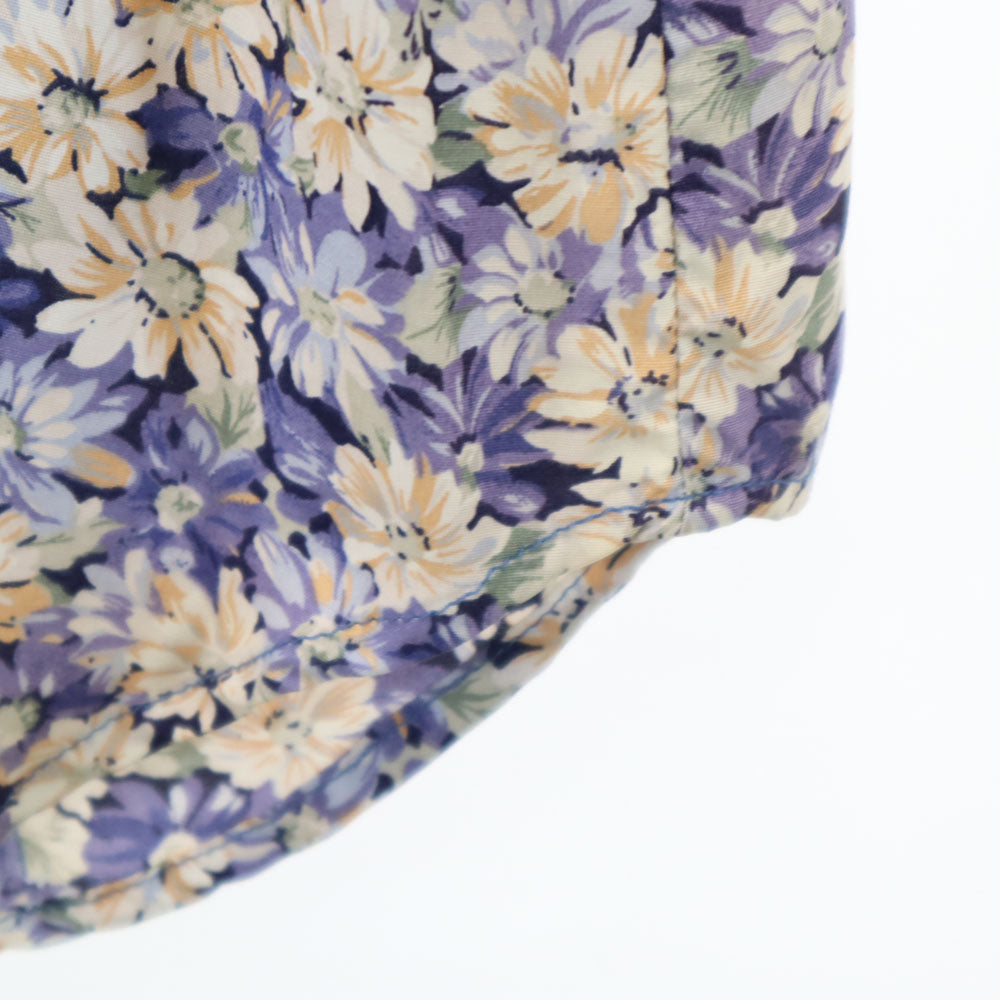 ゲス USA製 オールド 花柄 ノースリーブ シャツ M パープル系 Guess レディース