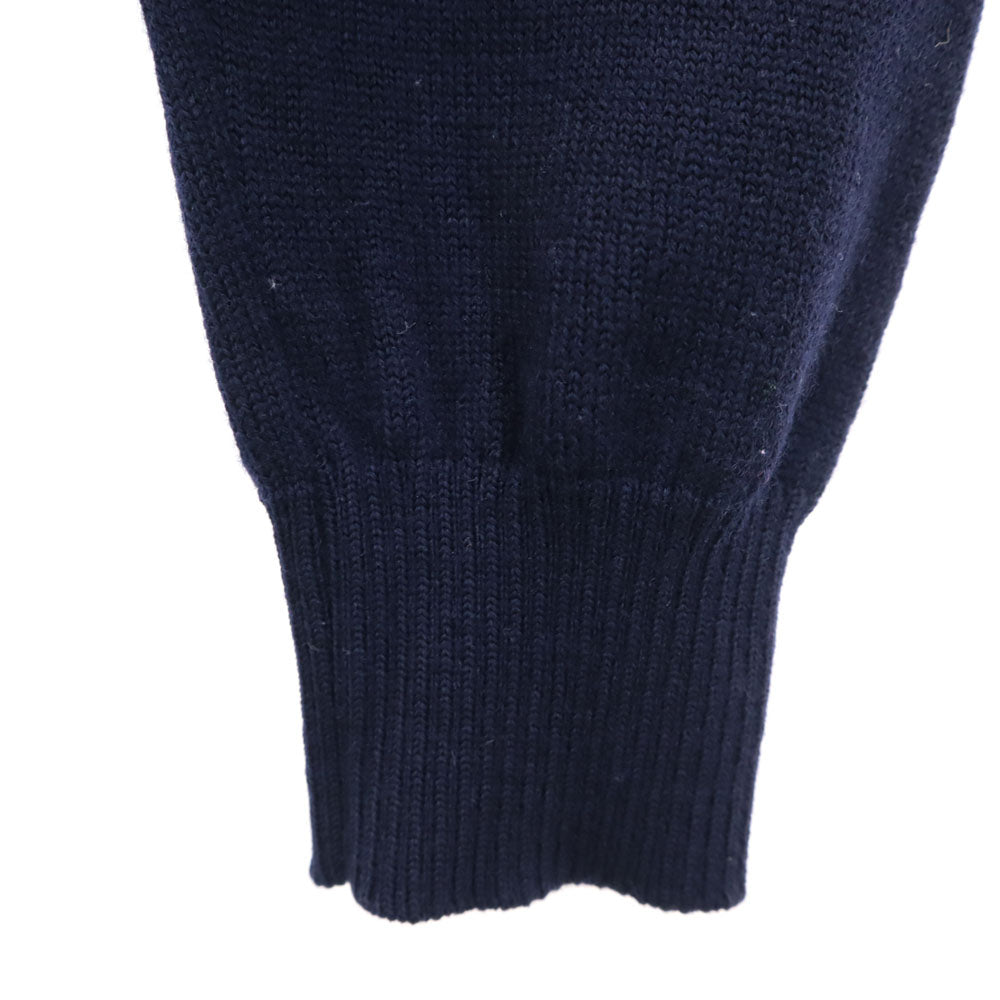 マルタンマルジェラ 14 イタリア製 アーガイル柄 長袖 Vネック セーター S ネイビー MARTIN MARGIELA ニット メンズ