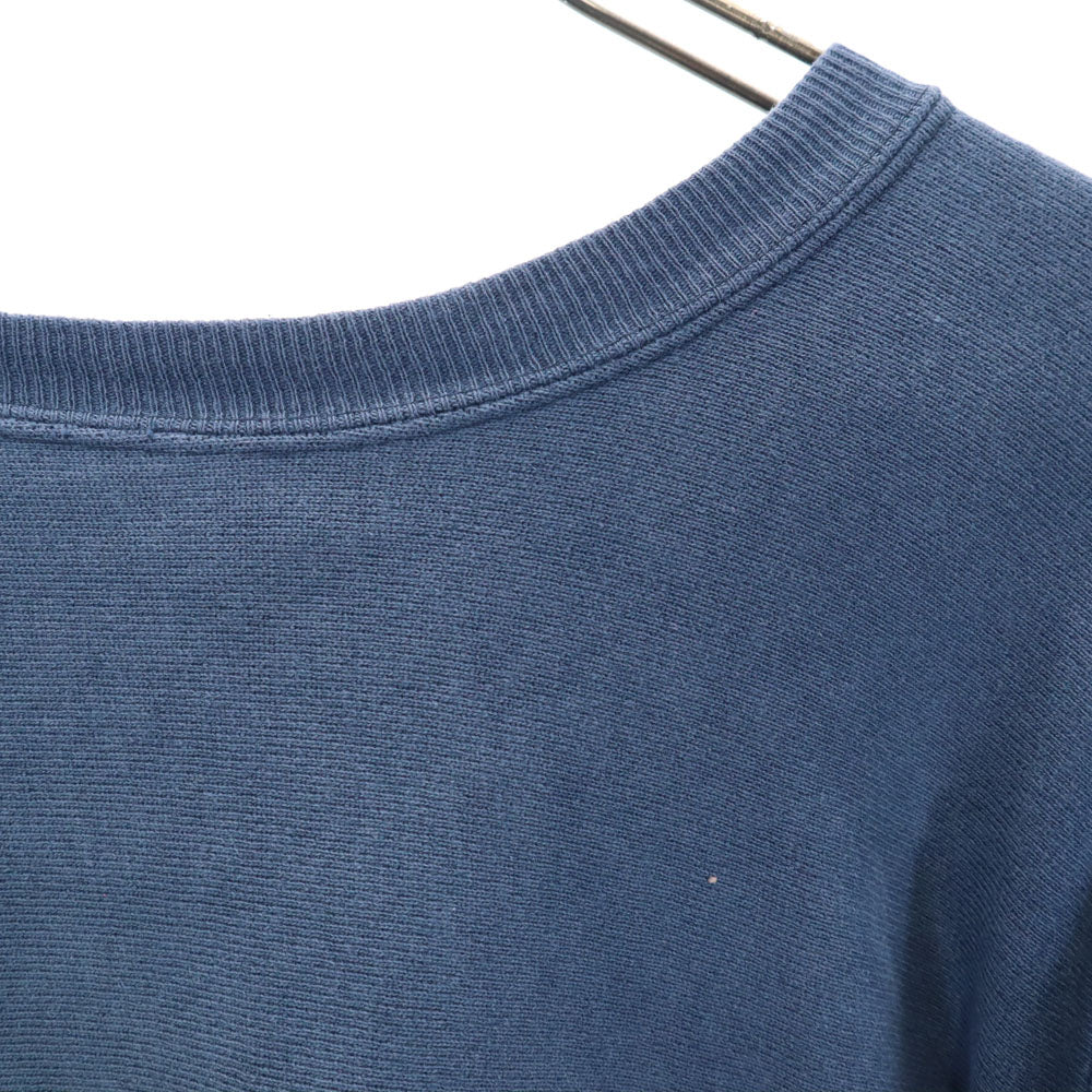 チャンピオン 90s USA製 リバースウィーブ 刺繍タグ オールド 長袖 スウェット トレーナー M ネイビー Champion 裏起毛 メンズ