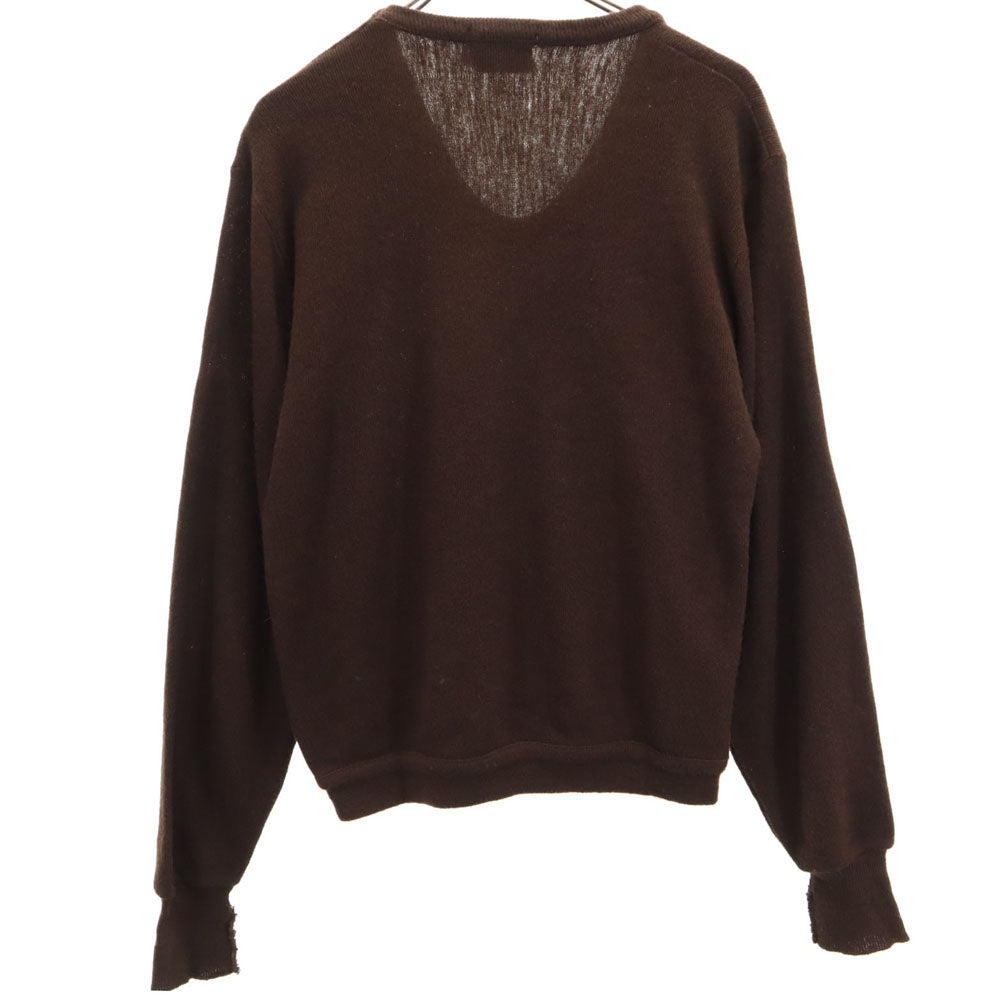 IZOD LACOSTE アイゾットラコステ 70s 糸巻きタグ ヴィンテージ 長袖 アクリルニット セーター M ブラウン メンズ