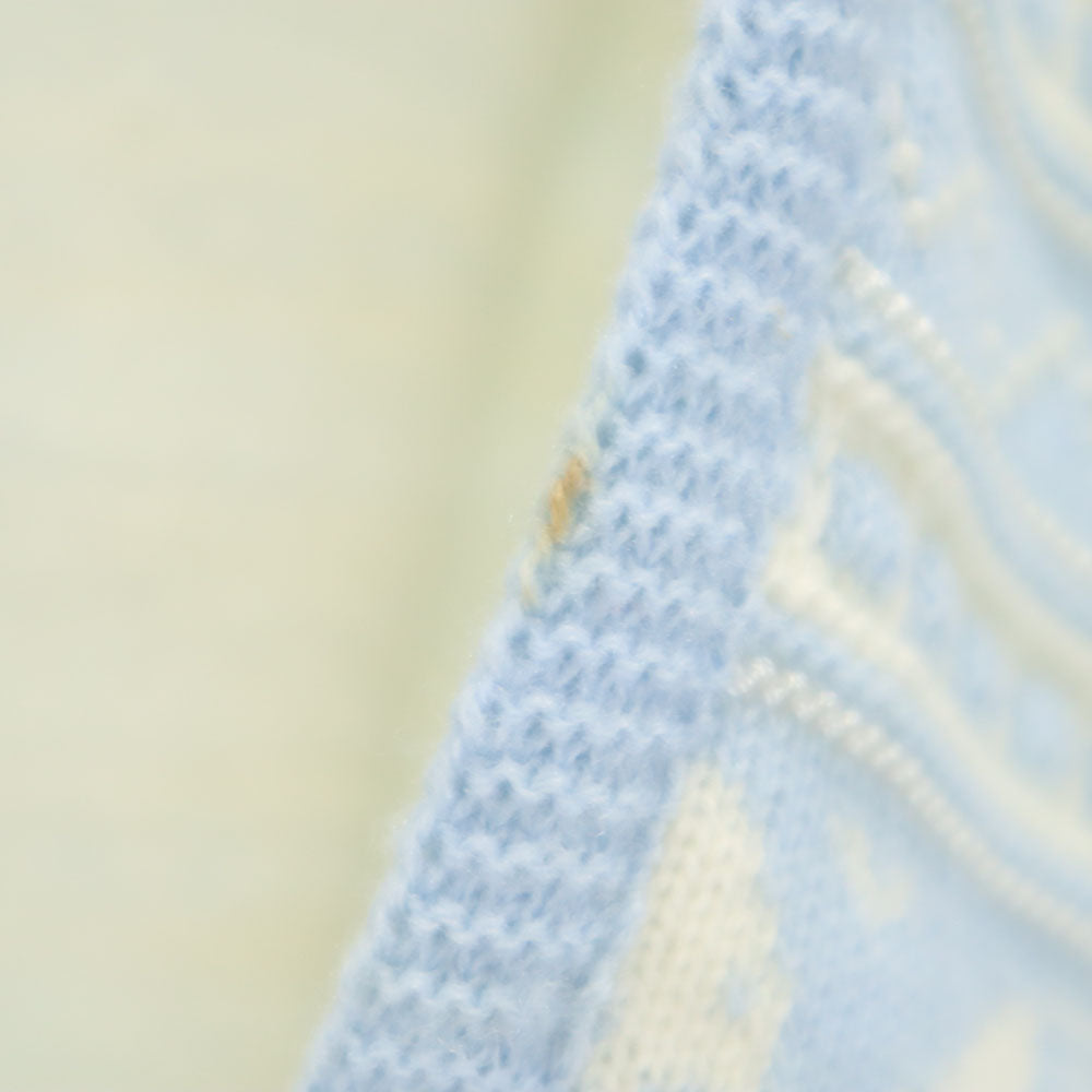 CELINE セリーヌ 日本製 総柄 長袖 ポンチョ 90 水色系 キッズ