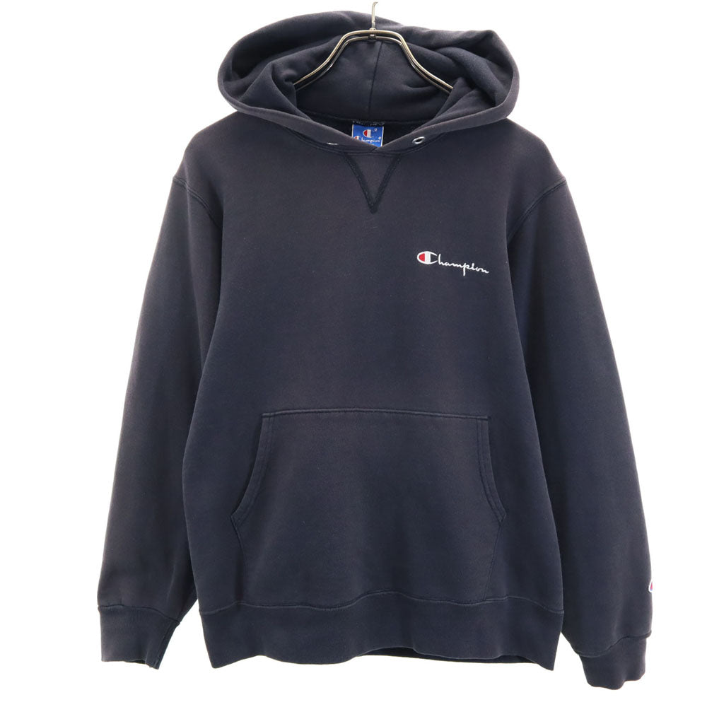 Champion チャンピオン 90s USA製 オールド 青タグ 長袖 スウェットパーカー M チャコールグレー 裏起毛 メンズ