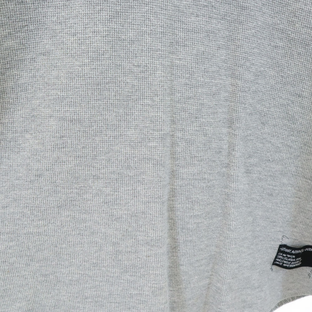 ステューシー 5分袖 Tシャツ M グレー STUSSY ロンT ハーフボタン メンズ