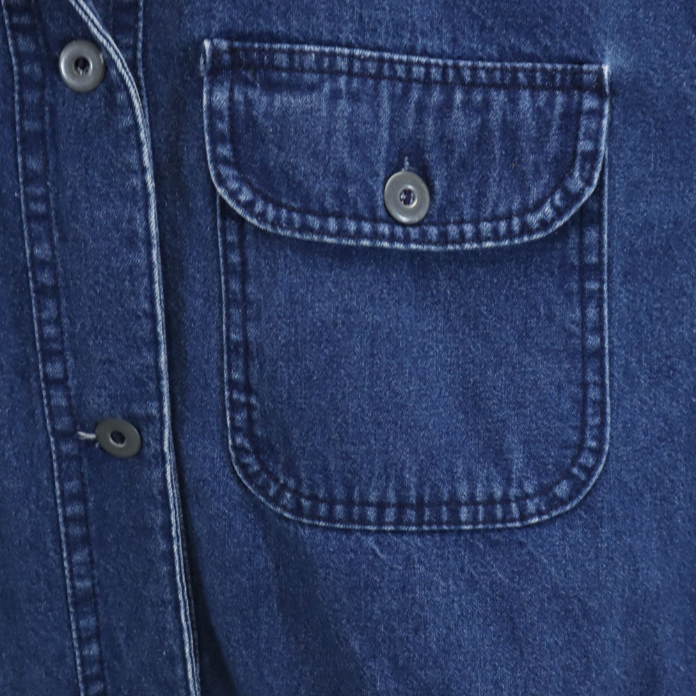 フレンチネイビー 90s 00s オールド デニムジャケット S ブルー FRENCH NAVY カバーオール レディース