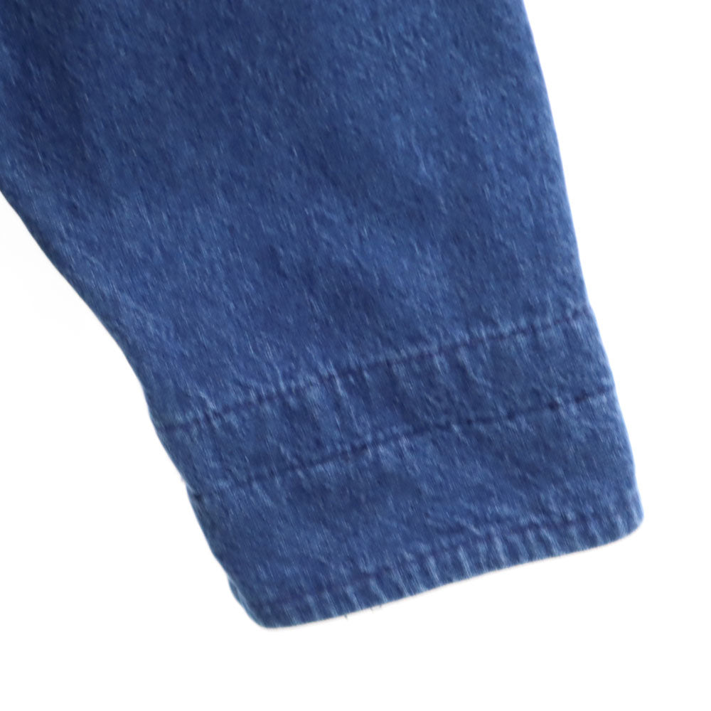 フレンチネイビー 90s 00s オールド デニムジャケット S ブルー FRENCH NAVY カバーオール レディース