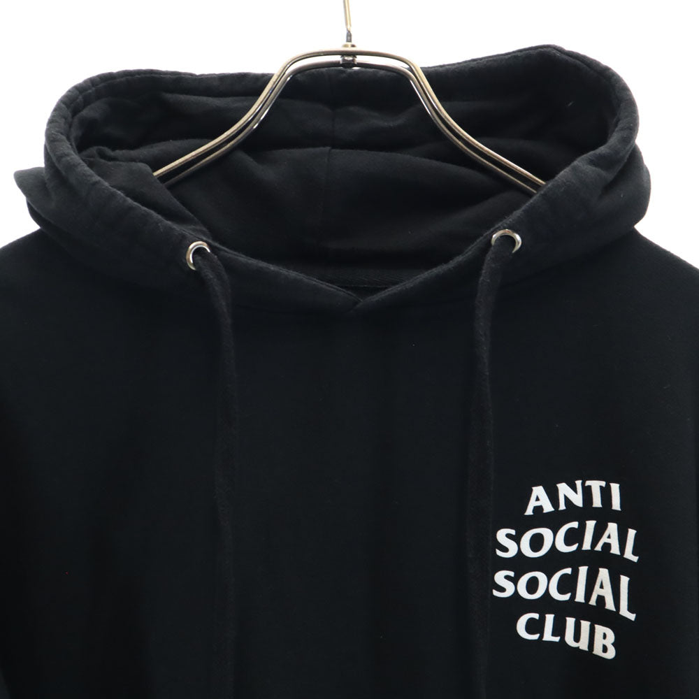 ANTI SOCIAL SOCIAL CLUB アンチソーシャルソーシャルクラブ USA製 バックプリント 長袖 スウェットパーカー M ブラック 裏起毛 メンズ