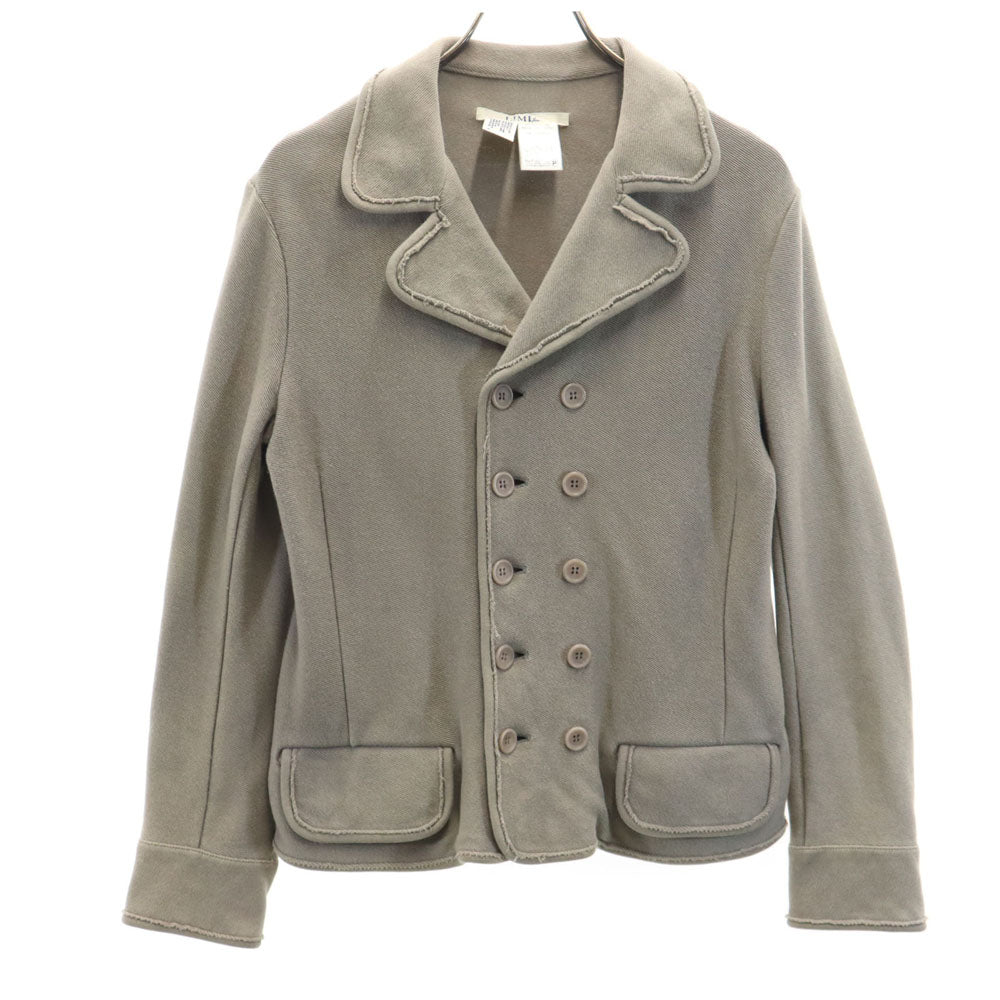 リミフゥ 日本製 長袖 ダブル カーディガン M グレー系 LIMI feu ヨウジヤマモト Pコート ジャケット レディース LIMI feu リミフゥ 日本製 長袖 ダブル カーディガン M グレー系