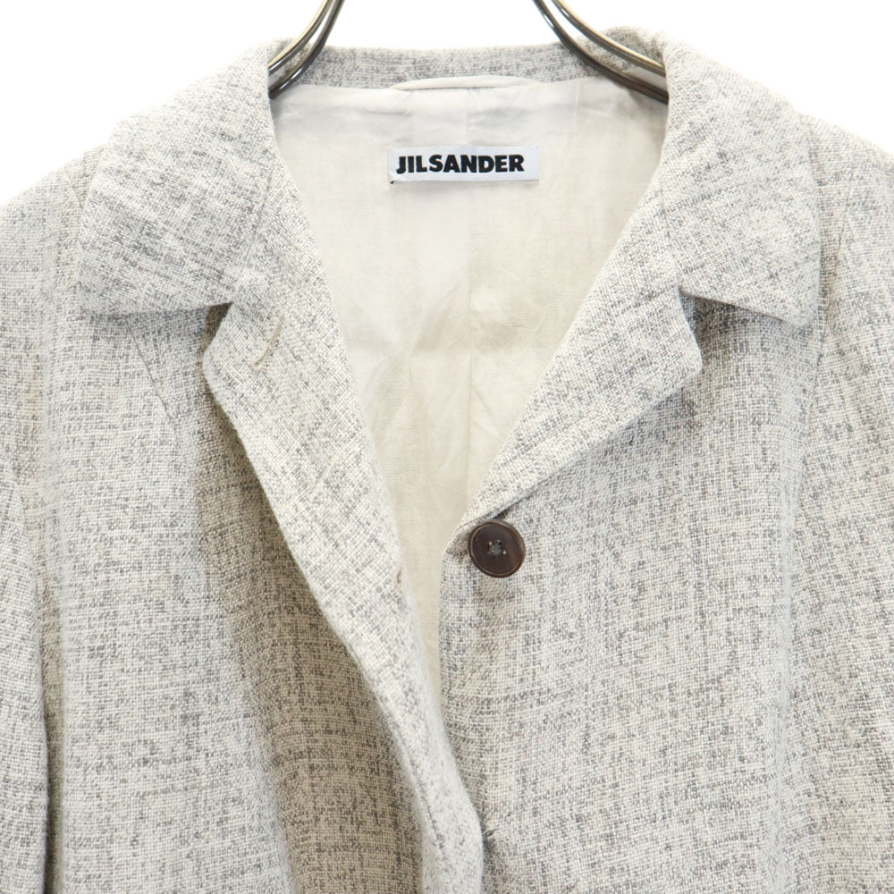 JIL SANDER ジルサンダー リネン100% イタリア製 スカートスーツ 上下 セットアップ 38/不明 グレー レディース