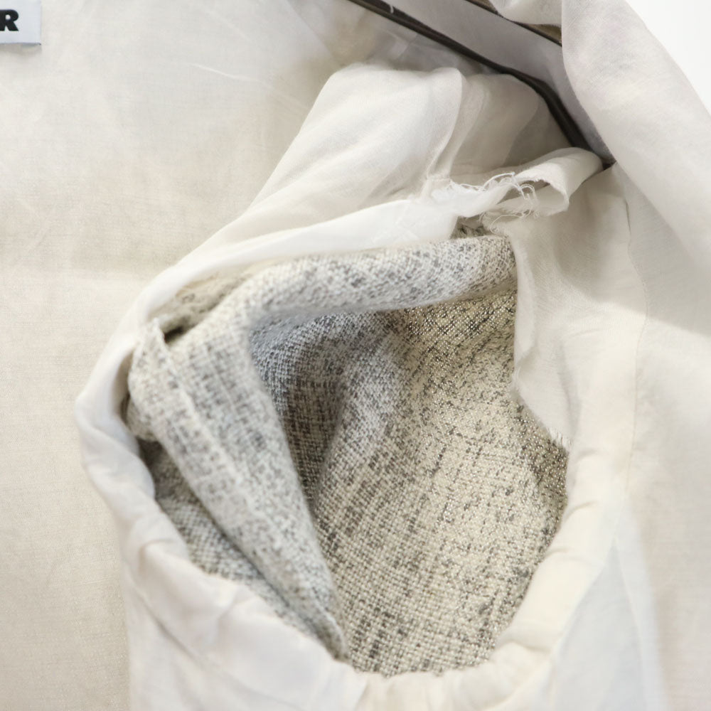 JIL SANDER ジルサンダー リネン100% イタリア製 スカートスーツ 上下 セットアップ 38/不明 グレー レディース