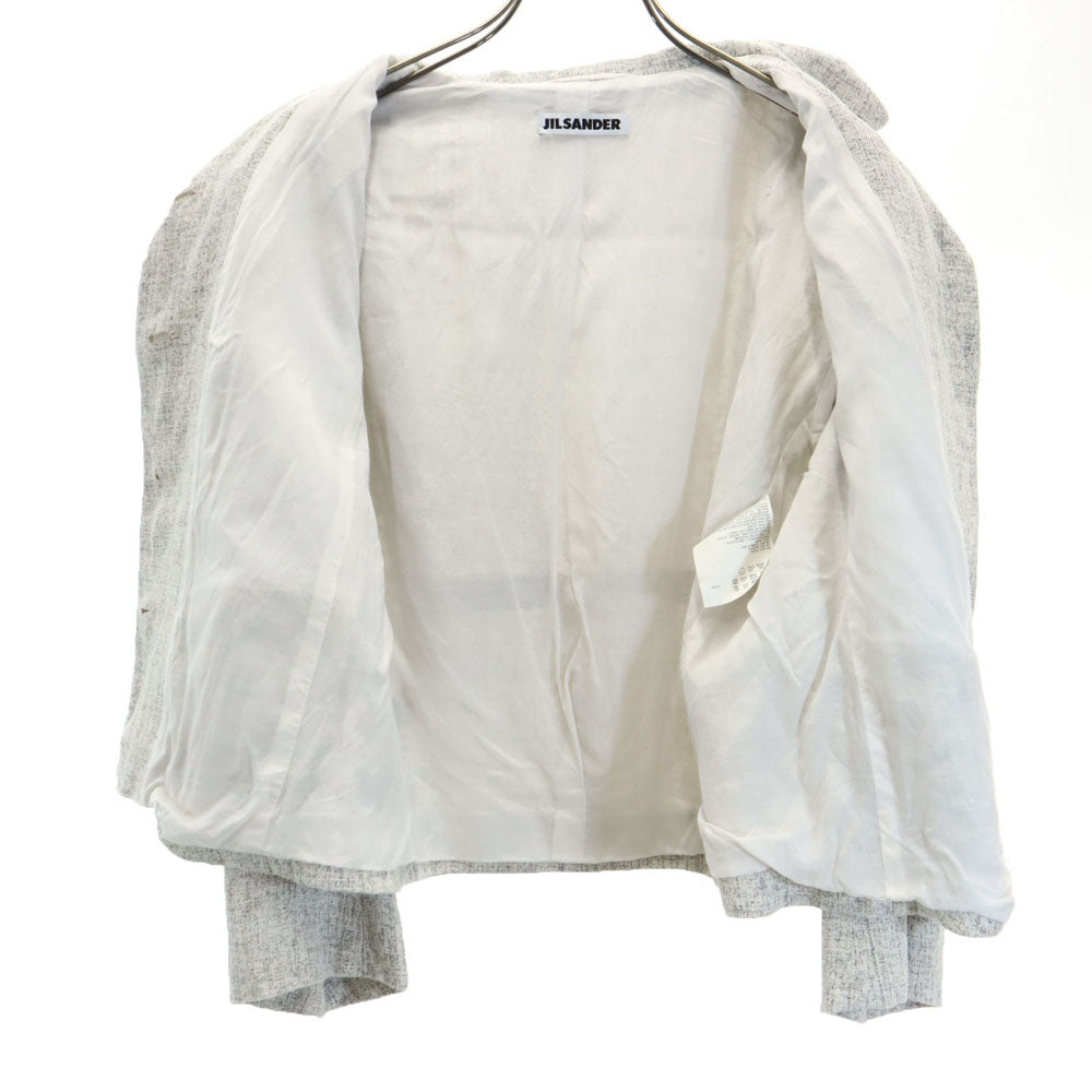 JIL SANDER ジルサンダー リネン100% イタリア製 スカートスーツ 上下 セットアップ 38/不明 グレー レディース