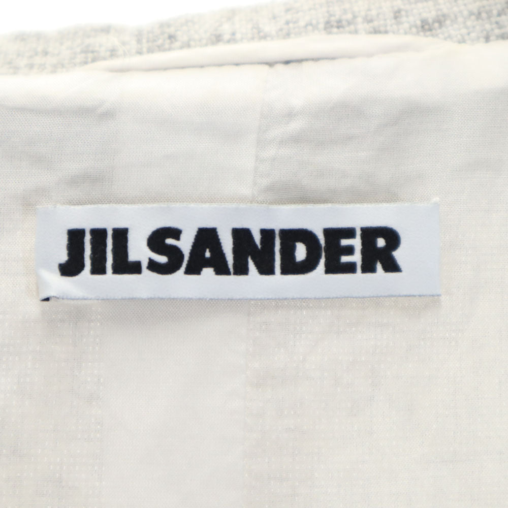JIL SANDER ジルサンダー リネン100% イタリア製 スカートスーツ 上下 セットアップ 38/不明 グレー レディース