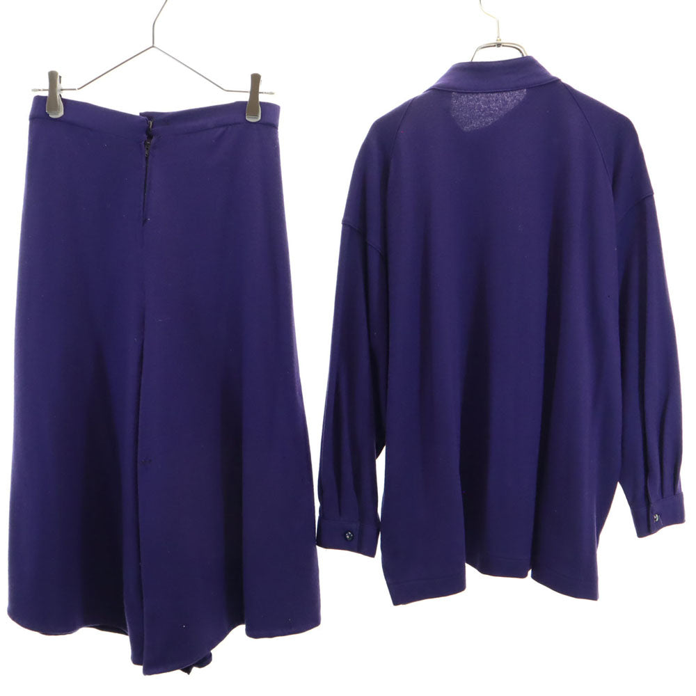 Pierre Cardin ピエールカルダン 90s オールド パンツスーツ 上下 セットアップ L パープル レディース