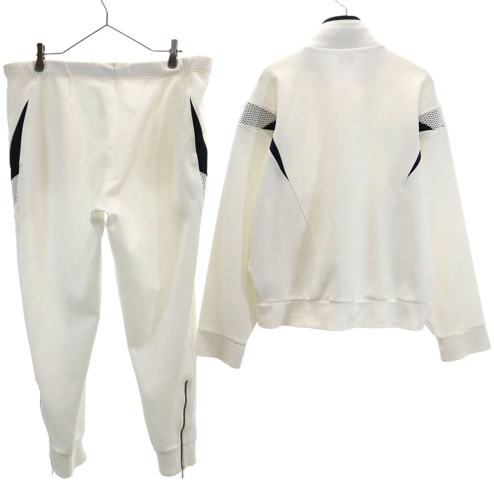 adidas アディダス 80s デサント製 ヴィンテージ ジャージジャケット 上下 セットアップ O 白 メンズ