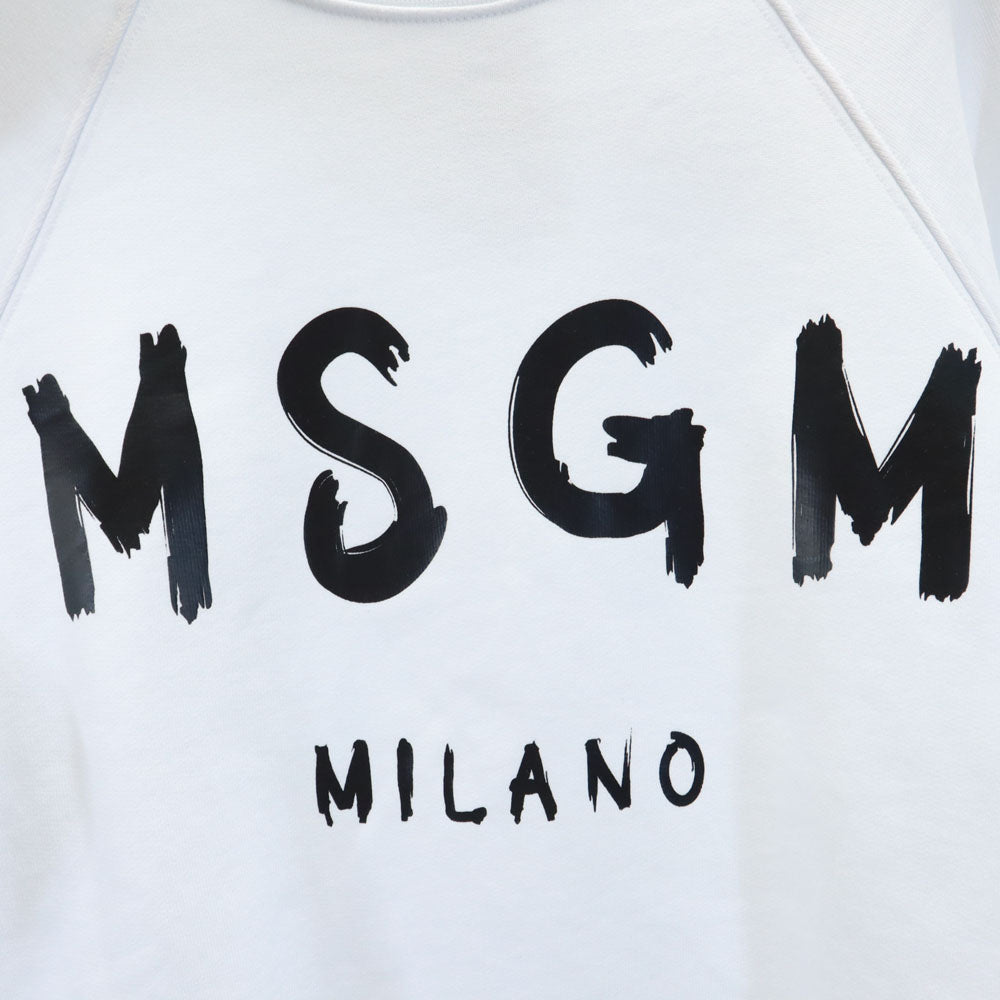 未使用 エムエスジーエム イタリア製 長袖 スウェット トレーナー S ホワイト MSGM レディース