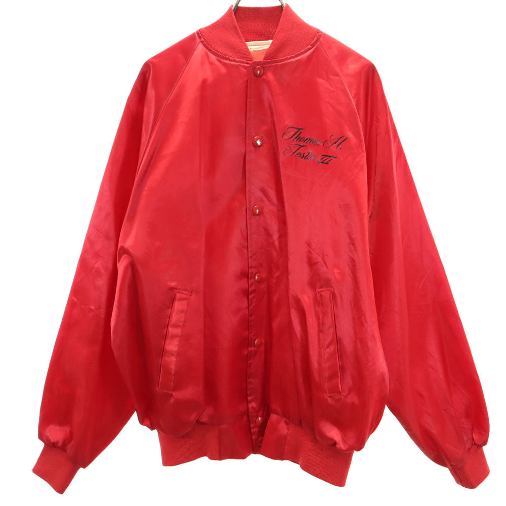 AUBURN 90s USA製 オールド バックプリント コーチジャケット L レッド ブルゾン メンズ