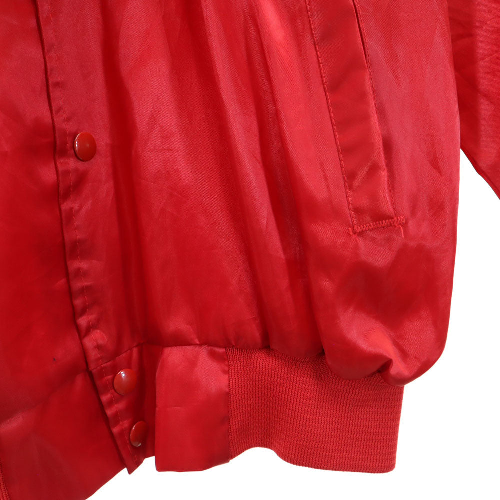 AUBURN 90s USA製 オールド バックプリント コーチジャケット L レッド ブルゾン メンズ