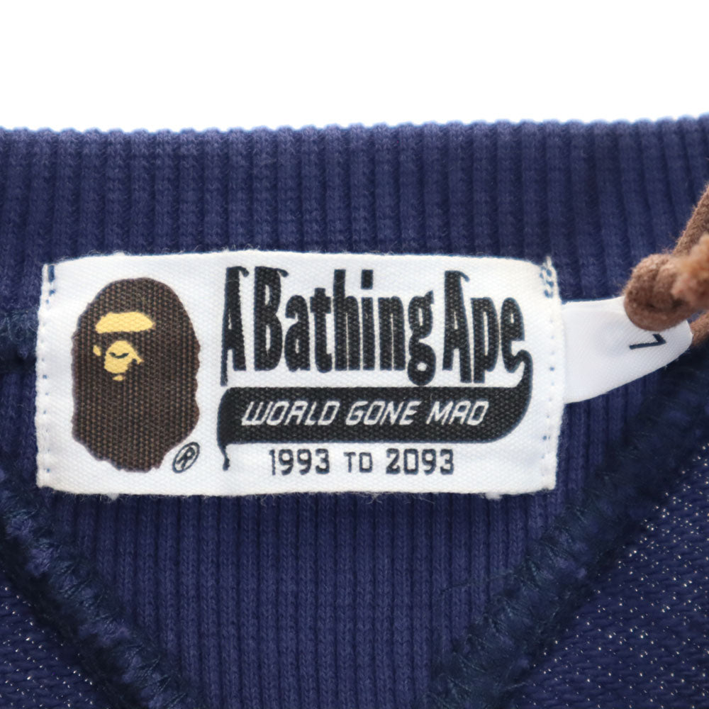 未使用 A BATHING APE アベイシングエイプ 長袖 スウェット トレーナー L ブルー メンズ