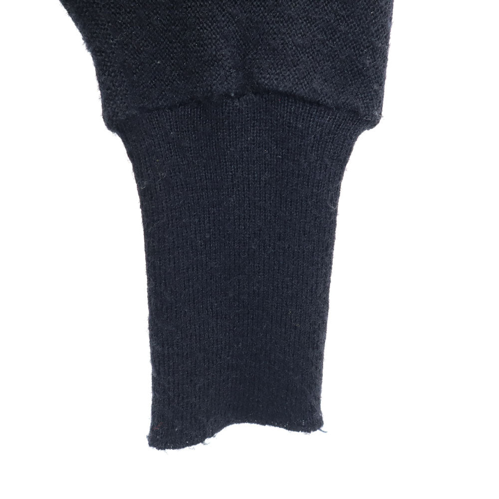 LACOSTE ラコステ 70s 糸巻きタグ ヴィンテージ 長袖 セーター M ブラック ニット メンズ